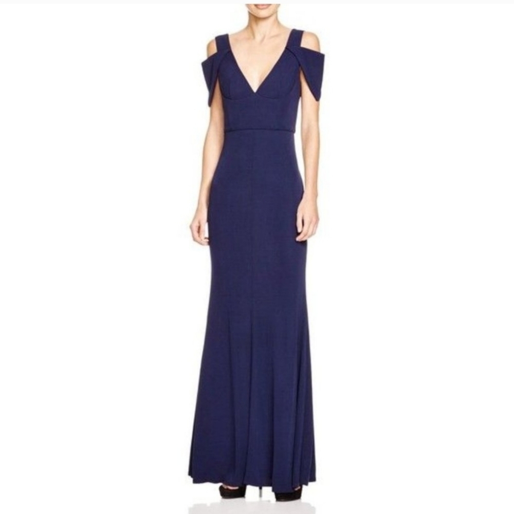 ABS By Allen Schwartz Cold Shoulder gown